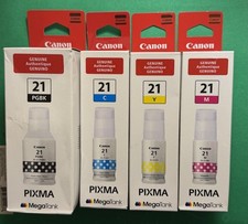 Genuine Canon 21 Ink Bottle Combo-B/C/M/Y for MegaTank 3260 printer-OEM-4PK picture