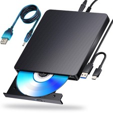Dainty External Blu-ray Drive, USB 3.0/Type-C CD/DVD Burner, PC/Mac Compatible picture