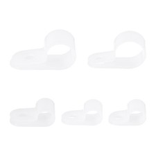 150pcs Single Coaxial Cable Clips Screw Clip Wire Cable Holder White picture