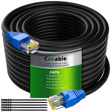 Cat6 Outdoor Ethernet Cable 100Ft, Heavy Duty Double Jackets Internet  picture