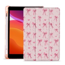 Pink Wreath Bows Case for iPad 12.9 Inch Case 2022/2021/2020 with Pencil Hold... picture