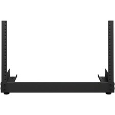 2-Post Open Frame Desk Rack 6U 10-32 Threaded Black 6.16 lbs Cold Rolled Steel picture