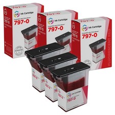 LD Compatible Pitney Bowes 797-0 3PK Fluorescent Red Ink Cartridges for K700 picture