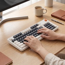 AI Smart Wired Mechanical Keyboard With Voice Input Translation 98 Keys RGB AGXU picture
