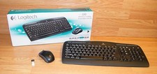 Genuine Logitech (MK320) Wireless Black Computer Keyboard & Mouse Combo **READ** picture