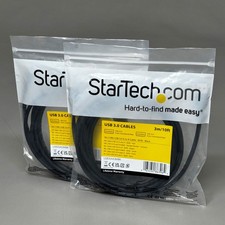 STARTECH.COM (2 PK) USB 3.0 Cables A-A Cable - M/M 10ft/3m Black USB3SAA3MBK picture