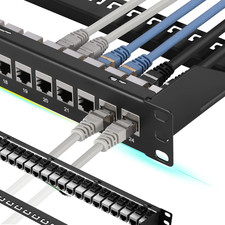 Patch Panel 24 Port Cat7 with Inline Keystone 10G Support, Coupler Patch Panel picture