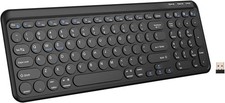 TECKNET Wireless Keyboard Bluetooth & 2.4G USB, Up to 4-Device Connection, USB C picture
