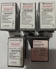 Lot of 5 OEM Pitney Bowes 793-5 & 797-0 Empty Ink Cartridge VIRGIN/Never Refiled picture