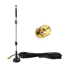 4pcs Bingfu Dual Band 2.4GHz 5.8GHz WiFi 9dBi Magnetic Base RP-SMA Male Antenna  picture
