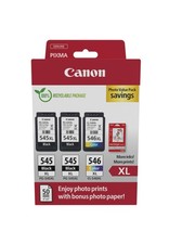 Canon PG-545XL x 2 / CL-546XL High Yield Genuine Ink Cartridges, Pack of 3 (2 x picture