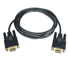 Tripp-Lite P450-006 Null Modem Data Transfer Cable 6 Ft Db-9 Female GOLD picture
