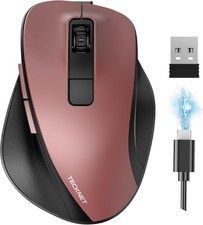 TECKNET Wireless Mouse, Bluetooth Mouse (BT5.0/3.0 & 2.4G) Rechargeable 4800 DPI picture