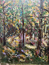 Art Impressionist Forest Trees Landscape Painting Nature Theme Single Piece picture