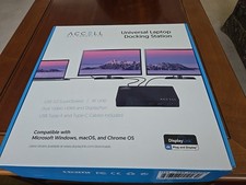 ACCELL Universal Laptop Docking Station USB 3 4K Dual Video HDMI MacOS Windows picture