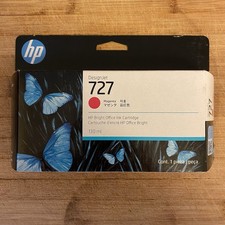 HP 727 Magenta DesignJet Ink Cartridge 130ml B3P20A Genuine OEM New JUN-25 picture