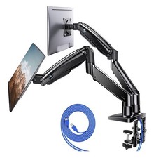 Dual Monitor Stand for 13″–40″, Premium Dual Monitor Mount with USB, HNDS7 picture
