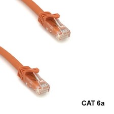 Kentek Orange 14ft Cat6A UTP Ethernet Cable 24AWG RJ45 T-568B Patch Panel Router picture