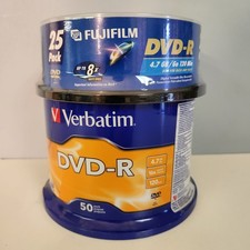 Verbatim DVDR Discs 4.7GB - 16x 50 Pack & Fujifilm 8x 25 Pack BRAND NEW SEALED picture
