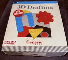 3D Drafting, IBM/PC, Generic Software, 1989, brand new/sealed/NEVER OPENED picture