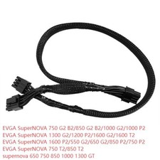 new EVGA SuperNOVA  8 PIN TO dual (6+2) pin+6 pin PCIE VGA Power Supply Cable picture