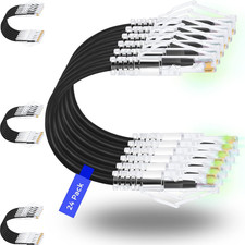 Patch Cables Cat6/ Cat6A 0.5Ft Slim, Cat6A Ethernet Patch Cable 10G picture