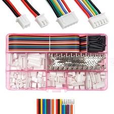 2.54mm Pin Header Connectors & Ribbon Cable Kit for JST-XH 2-8 Pin Housing picture