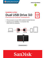 SanDisk 128GB OTG Dual Ultra USB 3.0 Micro Flash Thumb Drive Memory SDDD2-128G picture