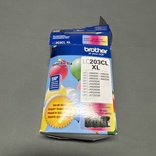 genuine  Brother LC203CL XL 3-Pk Color Ink Plus Black Cartridges New Open Box picture