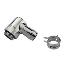 Koolance Rotary Elbow Barb Fitting for ID 10mm (3/8in), Nickel picture