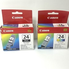Canon BCI-24 Ink Cartridges Black & Color Genuine OEM PIXMA iP1500 iP1500 NIB picture