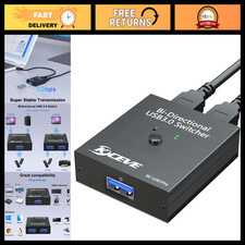 USB 3.0 KVM Switch Selector, Bi-Directional USB Switch 2 in 1 Out for 2 PCs, Sha picture