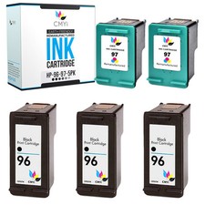 5 PK Ink Cartridges for HP 96 97 Black Tri-Color Combo fits Deskjet Officejet picture