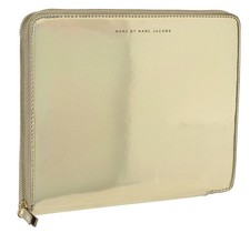 Marc Jacobs Techno Metallic Gold Hologram iPad Folio Tablet Case NWT picture