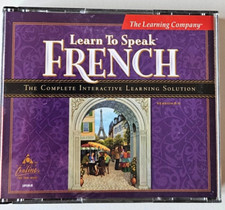 The Learning Company Learn to Speak French 4 CD Set America on Line Version 8.0 picture