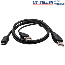 5pcs Mini 5-pin Male To 2x USB2.0 Male Splitter Y Cable 2xUSB + Mini 5pin picture