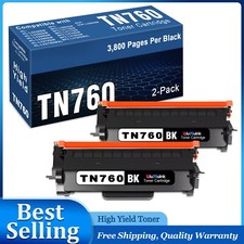 2PK TN760 Toner for Brother Printer MFC-L2710DW HL-L2395DW HL-L2325DW Black picture