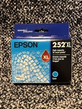 Epson 252XL High Capacity Cyan Ink Cartridge T252Xl220 Date: April 2028 picture