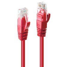 LINDY 3m Cat.6 U/UTP Network Cable, Red 3m Red picture