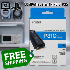 Crucial P310 2TB Heatsink Gen4 M.2 NVMe SSD 7100 MB/s TLC NAND Laptop PC PS5 picture