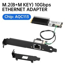 10Gbps AQC113 Chip M.2 B+M Key Ethernet Adapter to RJ45 Network Card for Desktop picture