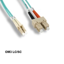 10x Kentek 20 m OM3 LC to SC 10Gb Multi-Mode Fiber Optic Cable 50/125 Duplex picture