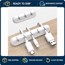 Silicone USB Cable Organizer Clips Cable Holder Winder Desk Tidy Management picture