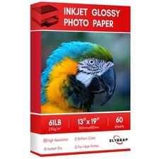 60 PCS 13x19 Inch Glossy Inkjet Photo Paper 61LB Professional Printer Dye Ink picture
