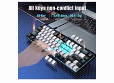 H61K Mechanical Keyboard Black White Wired USB-C QWERTY English picture
