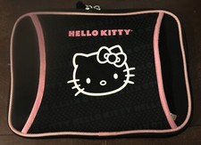 Hello Kitty IPAD Tablet Protective Case Classic Pink & Black Logo Zip 10x7 picture