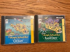 MICROSOFT MAGIC SCHOOL BUS EXPLORES THE OCEAN & EXPLORES THE RAINFOREST (2) CDs picture