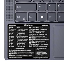 Synerlogic Windows PC Reference Keyboard Shortcut Sticker | Vinyl, Laminated ... picture