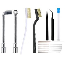 7 Tools Nozzle Wrench With 10 Nozzle Cleaning Pins Copper Wire Brush Tweezers picture
