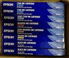 8 x Genuine Ink Epson Stylus Pro 9000 / T407 T408 T409 T410 -T412 Cartridges picture